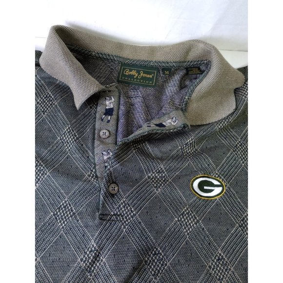 Bobby Jones Collection Green Bay Packers Patch Golf Polo Shirt Men's Size Medium - Picture 6 of 6